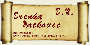 Drenka Matković vizit kartica
